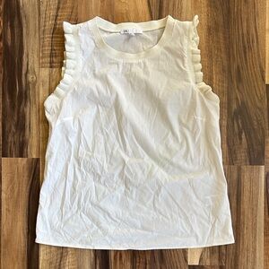 Women's Cream Sleeveless Top